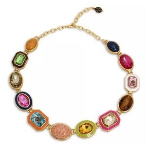 Kurt Geiger London Signature Stone Gem Collar Necklace, 18"